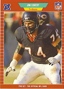 #37 Jim Covert - Chicago Bears - 1989 Pro Set Football