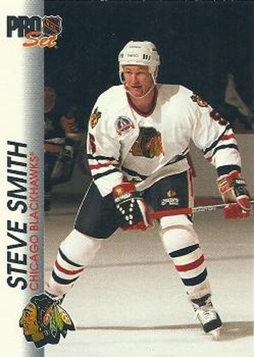 #37 Steve Smith - Chicago Blackhawks - 1992-93 Pro Set Hockey