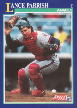 #37 Lance Parrish - California Angels - 1991 Score Baseball