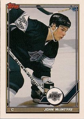 #37 John McIntyre - Los Angeles Kings - 1991-92 Topps Hockey