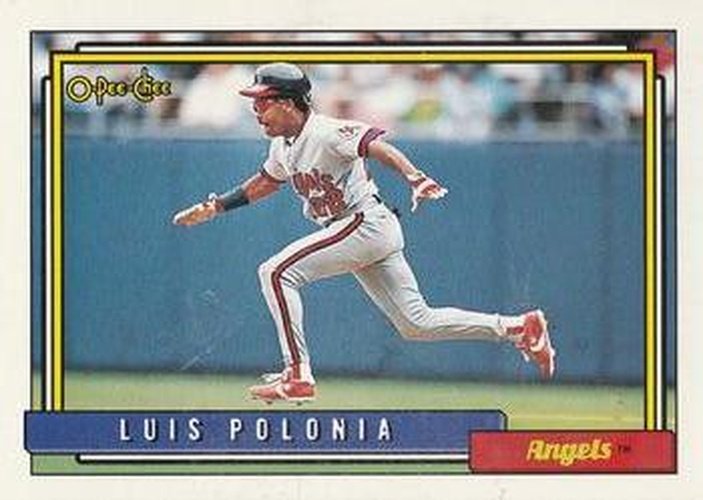 #37 Luis Polonia - California Angels - 1992 O-Pee-Chee Baseball