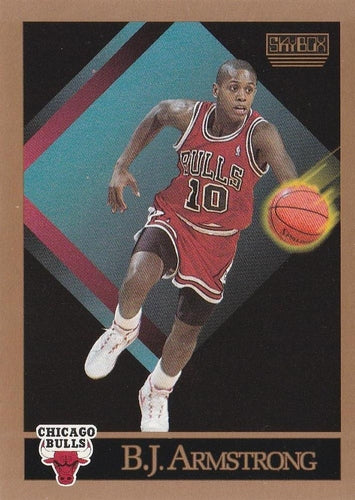 #37 B.J. Armstrong - Chicago Bulls - 1990-91 SkyBox Basketball