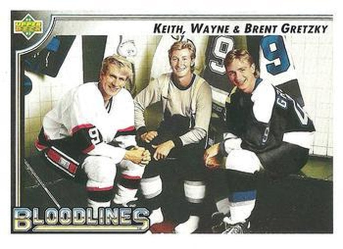 #37 Keith Gretzky / Wayne Gretzky / Brent Gretzky - San Diego Gulls / Los Angeles Kings / Atlanta Knights - 1992-93 Upper Deck Hockey