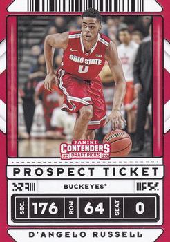 #37a D'Angelo Russell - Ohio State Buckeyes - 2020 Panini Contenders Draft Picks Basketball