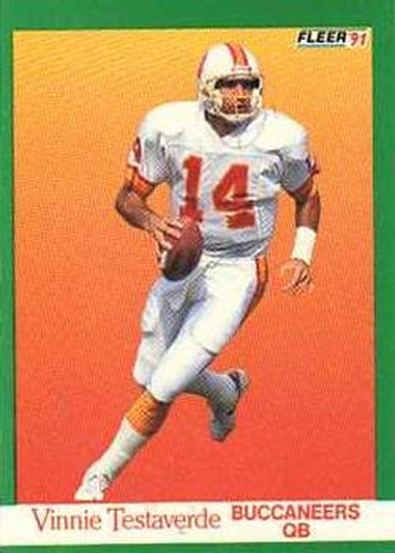 #380 Vinny Testaverde - Tampa Bay Buccaneers - 1991 Fleer Football
