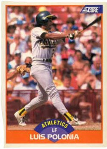 #380 Luis Polonia - Oakland Athletics - 1989 Score Baseball