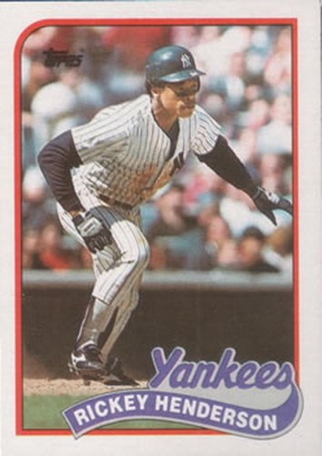 #380 Rickey Henderson - New York Yankees - 1989 Topps Baseball