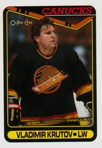 #380 Vladimir Krutov - Vancouver Canucks - 1990-91 O-Pee-Chee Hockey