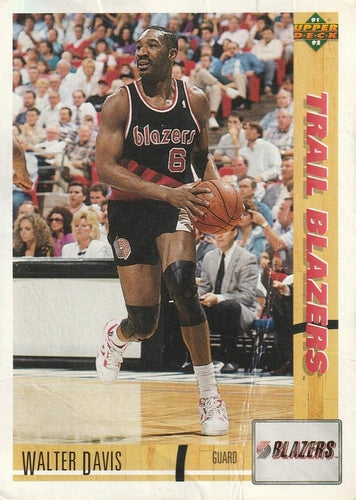 #380 Walter Davis - Portland Trail Blazers - 1991-92 Upper Deck Basketball