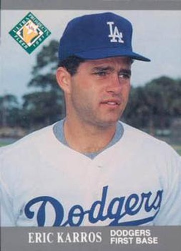#380 Eric Karros - Los Angeles Dodgers - 1991 Ultra Baseball