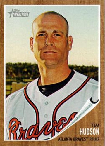 #380 Tim Hudson - Atlanta Braves - 2011 Topps Heritage Baseball