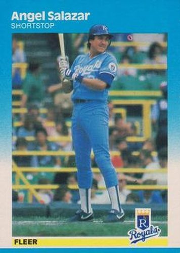 #380 Angel Salazar - Kansas City Royals - 1987 Fleer Baseball