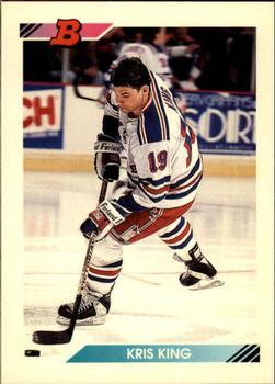 #380 Kris King - New York Rangers - 1992-93 Bowman Hockey