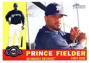 #380 Prince Fielder - Milwaukee Brewers - 2009 Topps Heritage Baseball