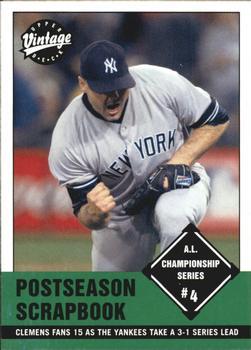 #380 Roger Clemens - New York Yankees - 2001 Upper Deck Vintage Baseball