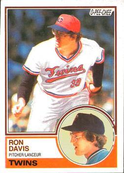 #380 Ron Davis - Minnesota Twins - 1983 O-Pee-Chee Baseball