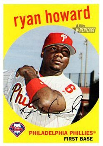 #380 Ryan Howard - Philadelphia Phillies - 2008 Topps Heritage Baseball