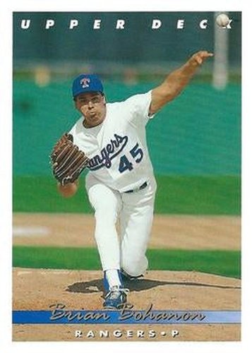 #380 Brian Bohanon - Texas Rangers - 1993 Upper Deck Baseball