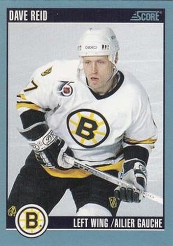 #380 Dave Reid - Boston Bruins - 1992-93 Score Canadian Hockey