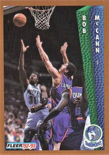 #380 Bob McCann - Minnesota Timberwolves - 1992-93 Fleer Basketball