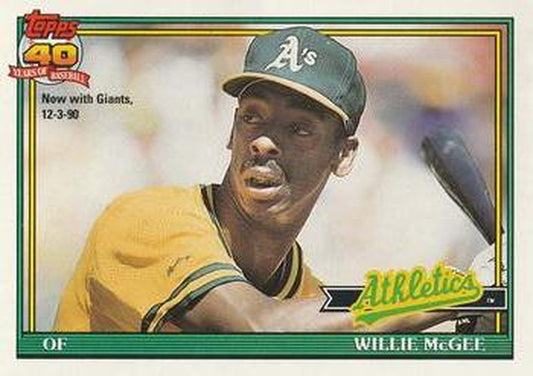 #380 Willie McGee - San Francisco Giants - 1991 O-Pee-Chee Baseball