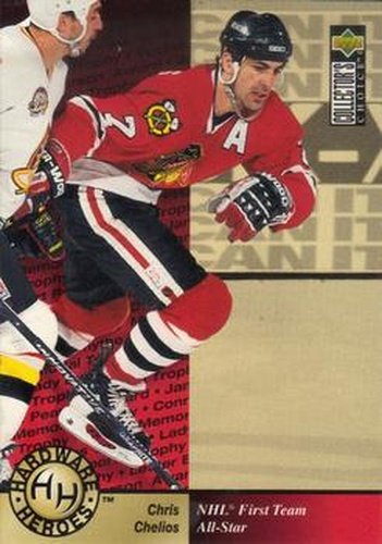 #380 Chris Chelios - Chicago Blackhawks - 1995-96 Collector's Choice Hockey