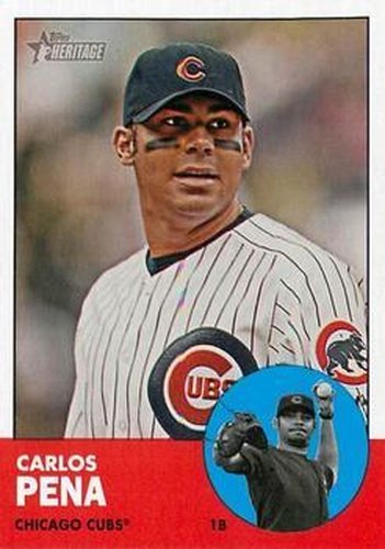 #380a Carlos Pena - Chicago Cubs - 2012 Topps Heritage Baseball