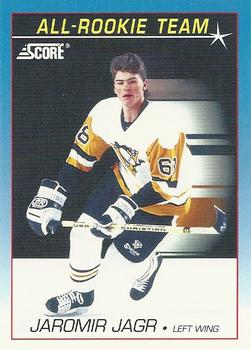 #381 Jaromir Jagr - Pittsburgh Penguins - 1991-92 Score Canadian Hockey
