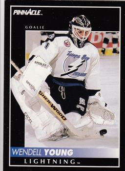 #381 Wendell Young - Tampa Bay Lightning - 1992-93 Pinnacle Canadian Hockey