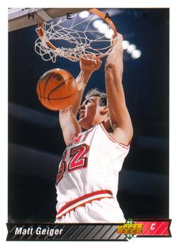 #381 Matt Geiger - Miami Heat - 1992-93 Upper Deck Basketball