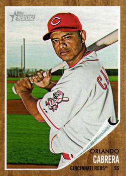 #381 Orlando Cabrera - Cincinnati Reds - 2011 Topps Heritage Baseball