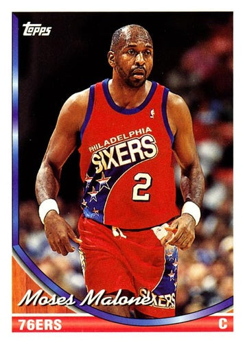 #381 Moses Malone - Philadelphia 76ers - 1993-94 Topps Basketball