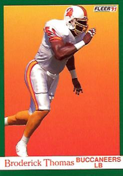#381 Broderick Thomas - Tampa Bay Buccaneers - 1991 Fleer Football