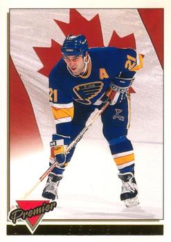 #381 Jeff Brown - St. Louis Blues - 1993-94 O-Pee-Chee Premier Hockey - Gold