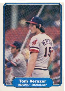 #381 Tom Veryzer - Cleveland Indians - 1982 Fleer Baseball