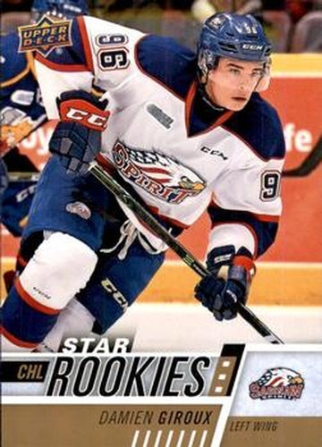 #381 Damien Giroux - Saginaw Spirit - 2017-18 Upper Deck CHL Hockey