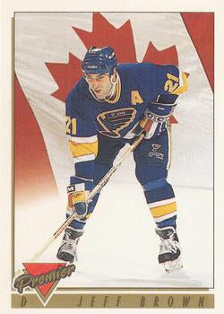 #381 Jeff Brown - St. Louis Blues - 1993-94 Topps Premier Hockey
