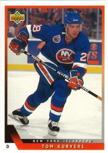 #381 Tom Kurvers - New York Islanders - 1993-94 Upper Deck Hockey