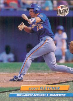 #381 Scott Fletcher - Milwaukee Brewers - 1992 Ultra Baseball