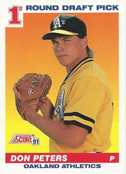 #381 Don Peters - Oakland Athletics - 1991 Score Baseball