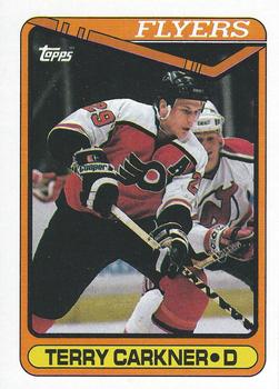 #381 Terry Carkner - Philadelphia Flyers - 1990-91 Topps Hockey