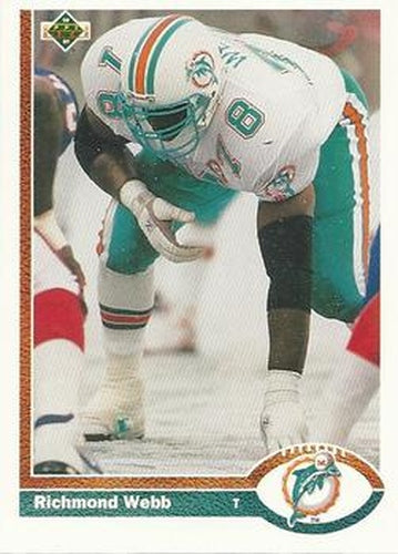 #381 Richmond Webb - Miami Dolphins - 1991 Upper Deck Football