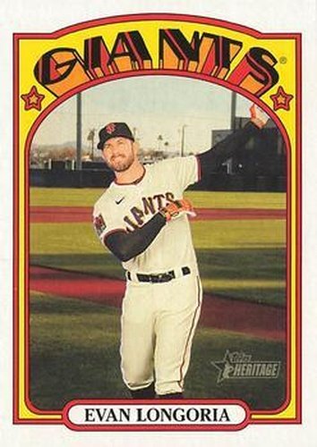 #381 Evan Longoria - San Francisco Giants - 2021 Topps Heritage Baseball