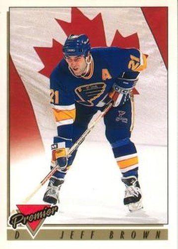 #381 Jeff Brown - St. Louis Blues - 1993-94 O-Pee-Chee Premier Hockey