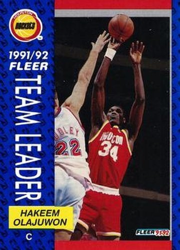 #381 Hakeem Olajuwon - Houston Rockets - 1991-92 Fleer Basketball