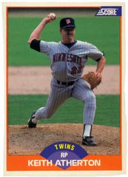 #381 Keith Atherton - Minnesota Twins - 1989 Score Baseball