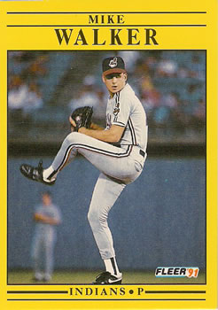 #381 Mike Walker - Cleveland Indians - 1991 Fleer Baseball