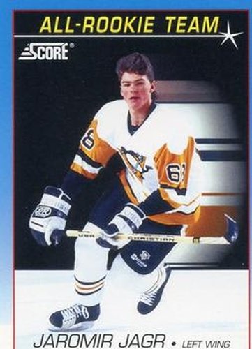 #381 Jaromir Jagr - Pittsburgh Penguins - 1991-92 Score Canadian Bilingual Hockey