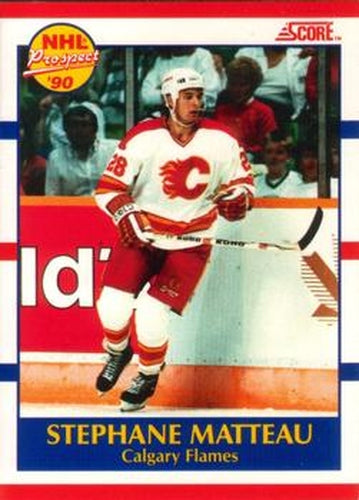 #381 Stephane Matteau - Calgary Flames - 1990-91 Score Canadian Hockey