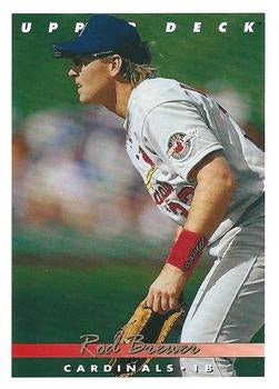 #381 Rod Brewer - St. Louis Cardinals - 1993 Upper Deck Baseball